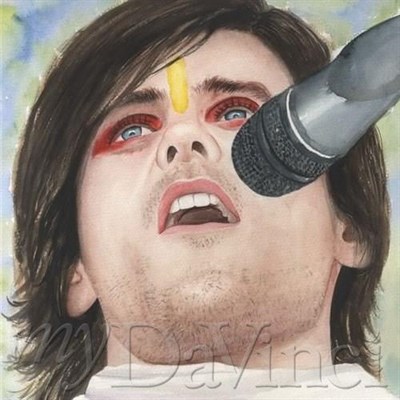 Jarod Leto of Thirty Seconds to Mars Watercolor Print - myDaVinci